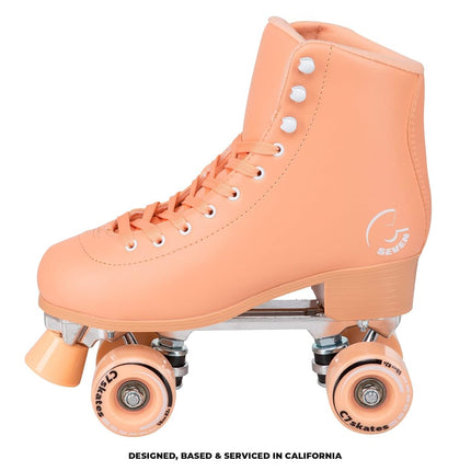 C SEVEN C7skates Cute Roller Skates for Girls and Adults (Peachy Keen, Youth 5 / Men's 5 / Women's 6)