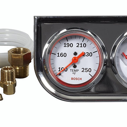 Bosch SP0F000046 Style Line 2" Triple Gauge Kit (White Dial Face, Chrome Bezel)