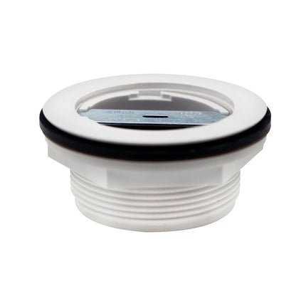 Westbrass A206P-62 2" No-Caulk PVC Compression Shower Drain with 4-1/4" Round Grid Cover, Matte Black