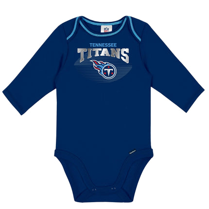 Gerber Unisex Baby Standard NFL 2 Pack Long Sleeve Onesie Bodysuit, Team Color, 3-6 Months