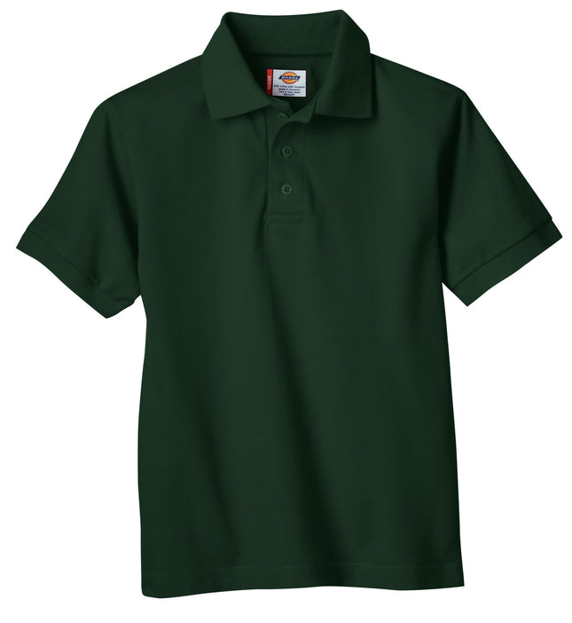Dickies Little Boys' Short Sleeve Pique Polo, Hunt