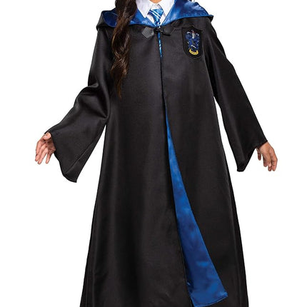 Déguisement Harry Potter Robe Serdaigle Luxe Accessoire de Costume Enfant, Noir & Bleu, Taille Enfant Petit (4-6)