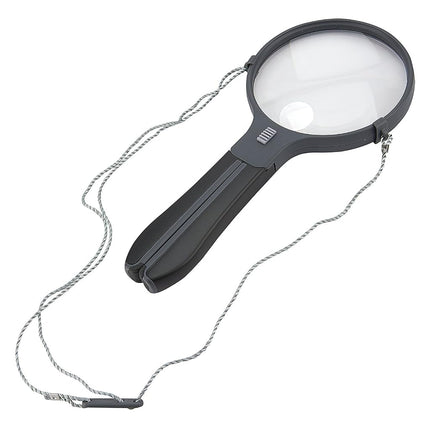 Carson LED Lighted Hands-Free or Handheld Split Handle 2x Magnifier with 3.5x Spot Lens