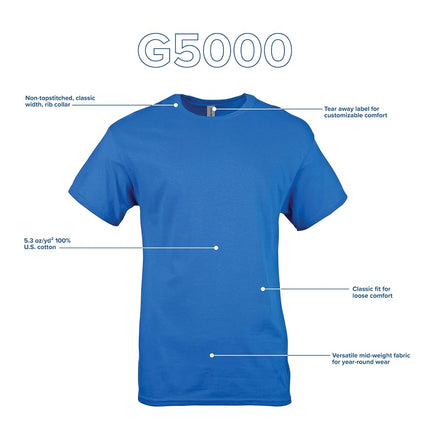Gildan Men's Shirt (Pack of 2), Royal Blue (3 Pack), S