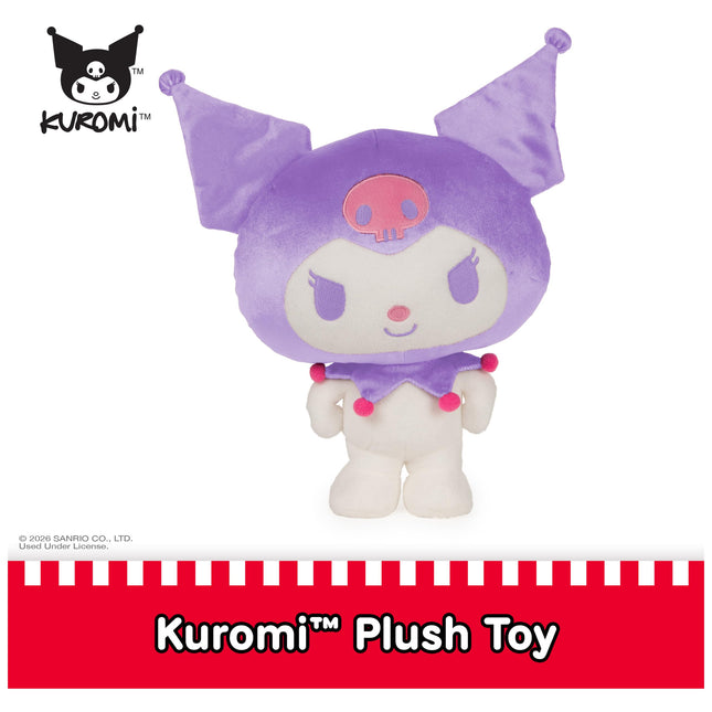 GUND Sanrio Hello Kitty Kuromi Plush, Premium Stuffed Animal for Ages 1 and Up, 9.5”, Purple/White