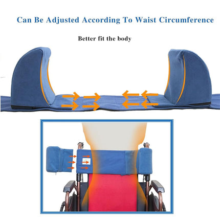 Migeek Wheelchair Lateral Support Cushion, Wheelchair Back Support Cushion for Positioning, Lateral Foam Wedge Cushion for The Elderly (Blue)(Waist Rest)