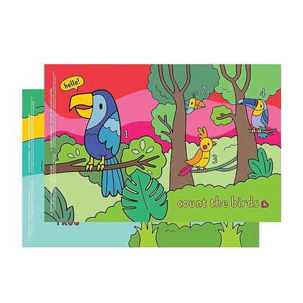 Munchkin� Story Mat�, BPA Free Disposable Placemats for Kids, 18 Pack, 2 Designs