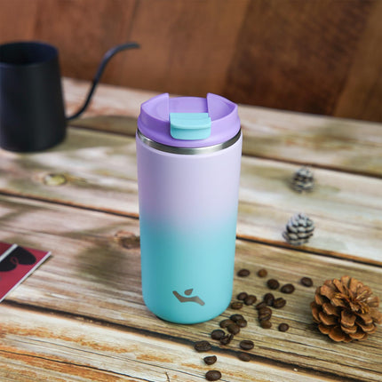 Konokyo Tumbler with Lid, 16 oz Travel Coffee Mug Double Wall Vacuum Stainless Steel Thermal Metal Cup Insulated Water Bottle,Lavender Green