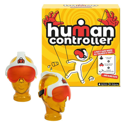 TOMY Human Controller Game – Interactive Blindfold Challenge with Vibrating Headset & Mobile App – Fun Team & Party Game for 2+ Players – 30+ Hilarious Tasks – iOS & Android Compatible – Ages 14+