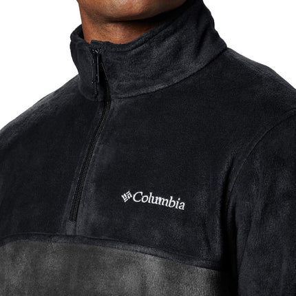 Columbia Men's Steens Mountain Half Zip Fleece Jacket, Black, 3X Tall