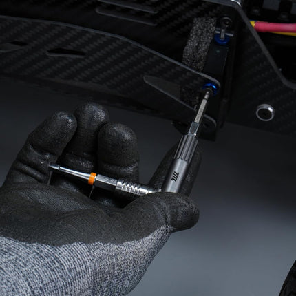 711L Pen Driver TG - Compact EDC Bit Driver with Foldable L-Handle | Compatible with 4mm Precision Bits & 1/4" Double-Ended Bits | 7DP1D