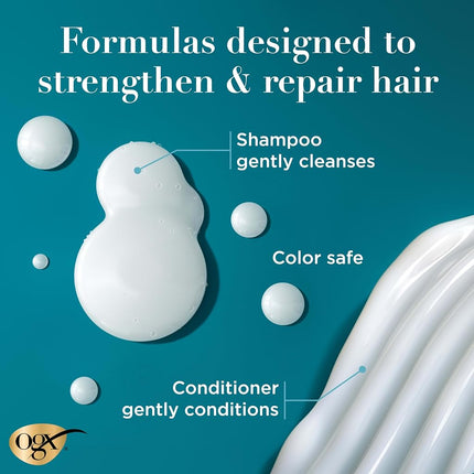 OGX Renewing + Argan Oil of Morocco Shampoo & Conditioner Set, Helps Strengthen & Repair Dry, Damaged Hair, Paraben-Free, Sulfate-Free Surfactants, 25.4 fl. Oz (Pack of 2)