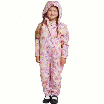 Peppa Pigl Puddle Suit | All in One Waterproof for Kids | Girls Rain Suit | 3-4 Years