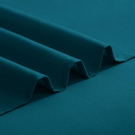 Elegant Comfort Luxurious 1500 Premium Hotel Quality Microfiber Three Line Embroidered Softest 4-Piece Bed Sheet Set, Wrinkle and Fade Resistant, Queen, Marine Teal