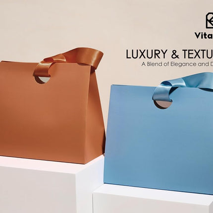 Vitalizart Coloured Mini Gift Bags With Ribbon Handles