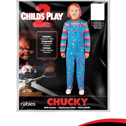 Rubies Official Chucky, Chucky Adult Costume, Adults Fancy Dress, Size Medium Halloween