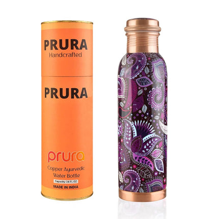 PRURA Copper Water Bottle - Leak Proof Ayurvedic D