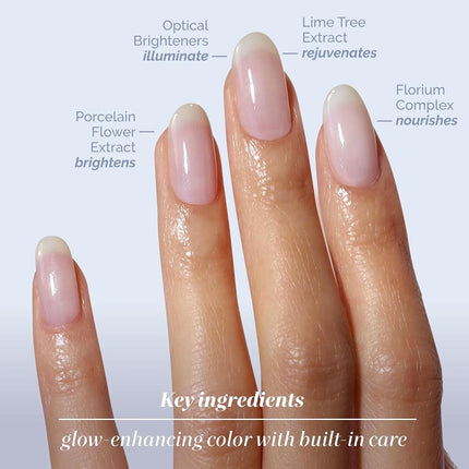 LONDONTOWN Illuminating Nail Concealer, Milky Sheer Pink Polish - Long Lasting Brightening Lacquer Nail Care for Discolored, Yellowing Nails, .40fl oz