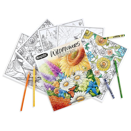 Crayola Wildflower Coloring Book, 40 Premium Adult Coloring Pages, Gift