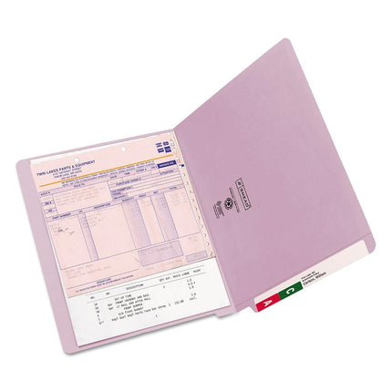Smead End Tab Folder, Letter, Straight, 11 Point, Lavender, 100 Per Box (25410)