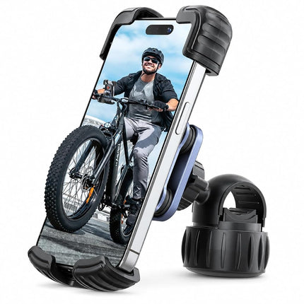 Hiboy Bike Phone Holder, 360° Rotation Adjustable Motorcycle Phone Mount,Bicycle Scooter Handlebar Phone Clip for 5.1" - 6.8" Smartphones