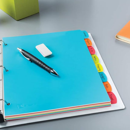 Avery Big Tab Write & Erase Durable Plastic Dividers for 3 Ring Binders, 8-Tab Set, Bright Multicolor, 1 Set (16130)