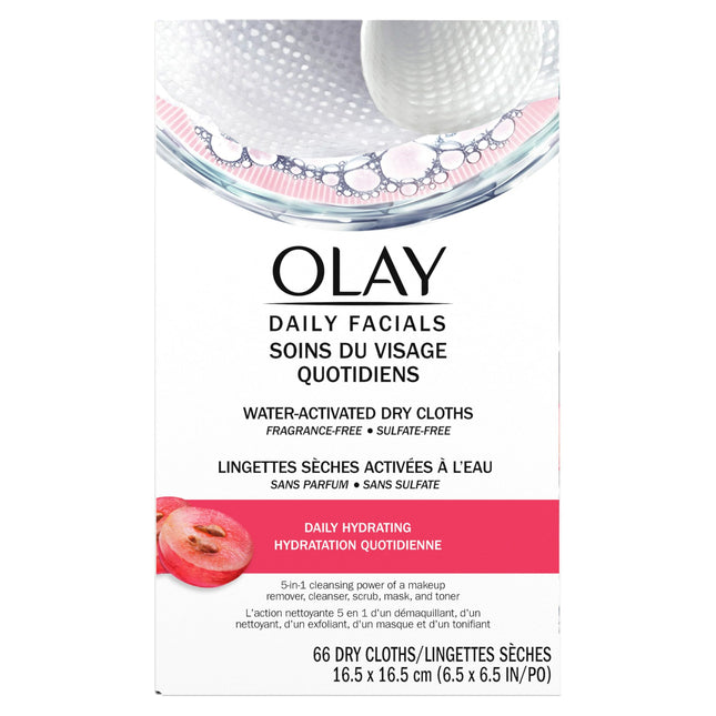 Olay Daily Facials Hydrating Cleansing Cloths, Moi