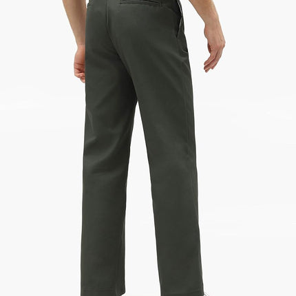 Pantalón de trabajo original Dickies 874 para hombre, color verde oliva, 32W x 34L