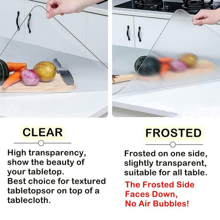 Leffora Clear Table Cover Protector 20 x 44 Inch, 1.5mm Vinyl Desk Cover