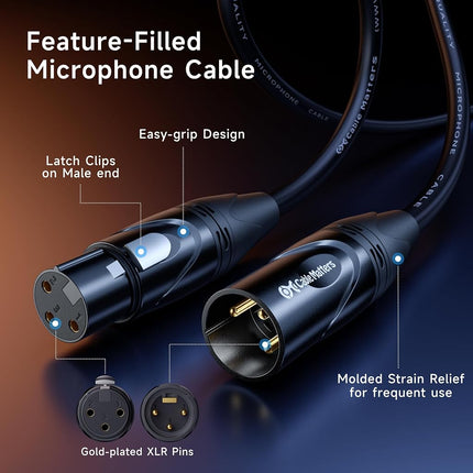 Cable Matters2-Pack, 50 Ft Male to Female XLR Microphone Cable