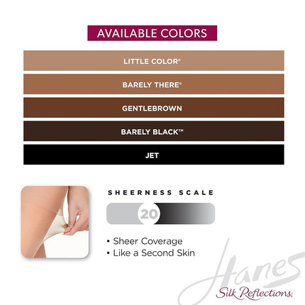 Hanes womens0B184Hanes Silk Reflections Women's High Waist Control Top Sandalfoot Pantyhose Pantyhose - multi - EF