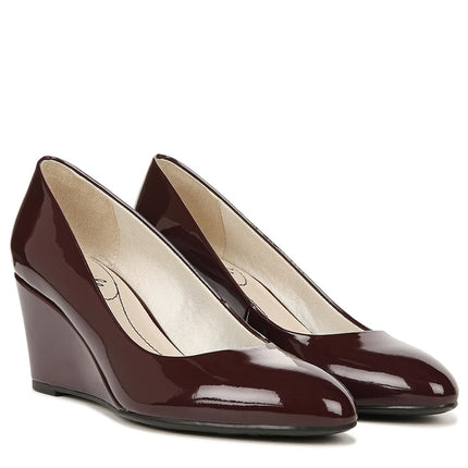 LifeStride Womens Gio Wedge Pumps, Pinot Noir, 8