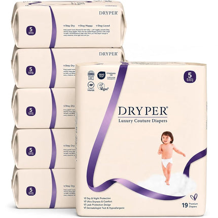 Baby Nappies Size 5 DRYPER 114ct Oeko-TEX Hypoalle