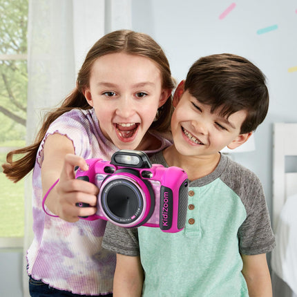 Cámara digital doble KidiZoom Duo Camera FX de VTech para niños, rosa