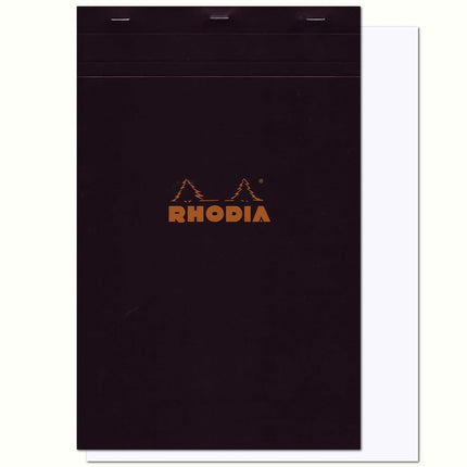 RHODIA 190009C - Stapled Notepad N°19 Black - A4+ 
