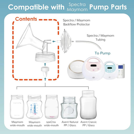 Maymom 13mm Flange and Duckbill Valve Compatible with Spectra S1 Spectra S2 Spectra 9 Plus Not Original Spectra Pump Parts Replace Spectra S2 Pump Parts Spectra Flange Spectra Duckbill Valve