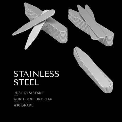 Metal Collar Stays- Set of 40 in a Divided Box by Quality Stays