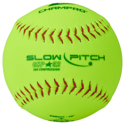 Champro ASA 12" Slow Pitch Softballs with Durahide