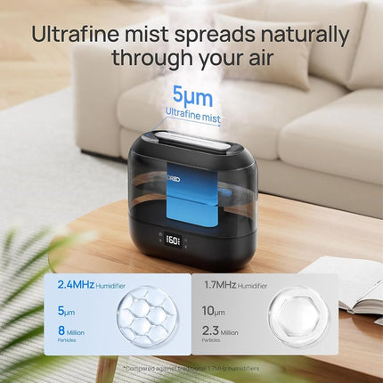 DREO Smart Humidifiers for Bedroom 4L Top Fill Wide Mist Outlet 36H Lasting