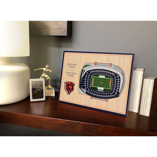 YouTheFan NFL Chicago Bears 3D StadiumViews Desktop Display - Soldier Field