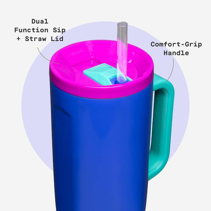 Corkcicle Cruiser Insulated Tumbler - Keeps Drinks Cold 20 Hours - Triple-Insulated Stainless Steel - Spill-Proof Lid - Summer Drinkware Gift - Keeps Drinks Ice Cold - 40 oz - River Rock