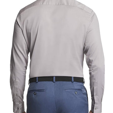 Van Heusen Men's Dress Shirt Regular Fit Stain Shield Stretch, Old Steel, 16"-16.5" Neck 36"-37" Sleeve