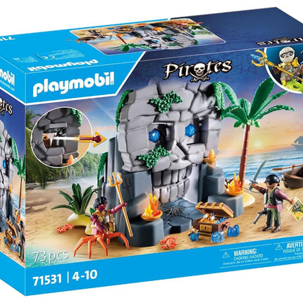 Playmobil 71531 Pirates: Skull Island, fantasy pirate world, fun imaginative role-play, playsets suitable for children ages 4+