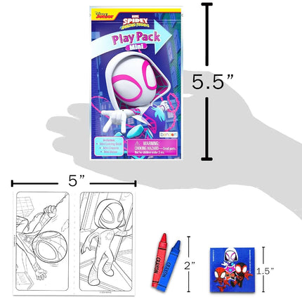 Marvel Spider Girl Gwen Stacy Mini Party Favors Set for Kids - Bundle with 24 Ghost-Spider Gwen Play Packs with Coloring Pages, Stickers, More (Spidergirl Birthday Party Supplies)