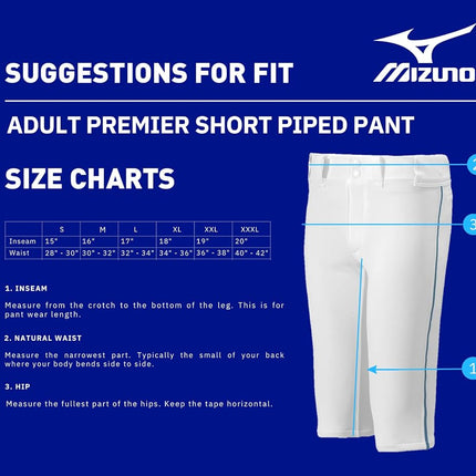 Mizuno Men's Premier Short Piped Pants