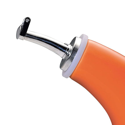 Rachael Ray Solid Glaze Ceramics EVOO Olive Oil Bottle Dispenser with Spout - 1 Piece, Orange