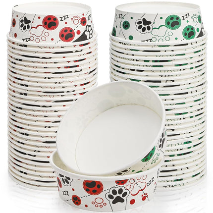SOUJOY 60 Pcs Disposable Cat Bowls, 16 oz Pet Feed