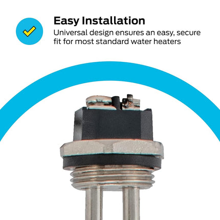 Eastman 60124N High Watt Density 120 Volt Water Heater Element, 9 inch Minimum, Steel