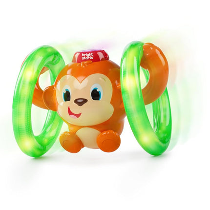Bright Starts Roll & Glow Monkey Crawling Baby Toy