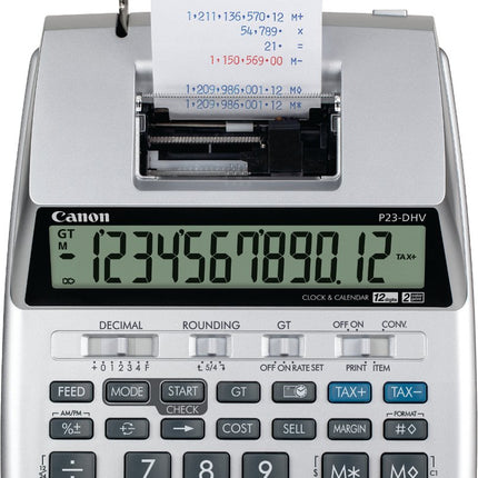 Canon P23-DHV-3 Printing Calculator with Double Ch